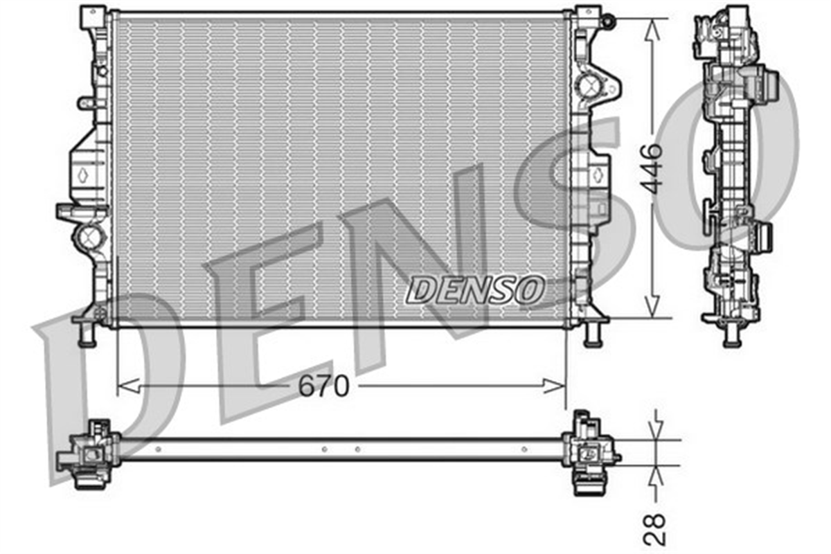 DENSO DRM10088 - Su Radyatörü - Bmw Land Rover Range Rover Evoque Freelander 2