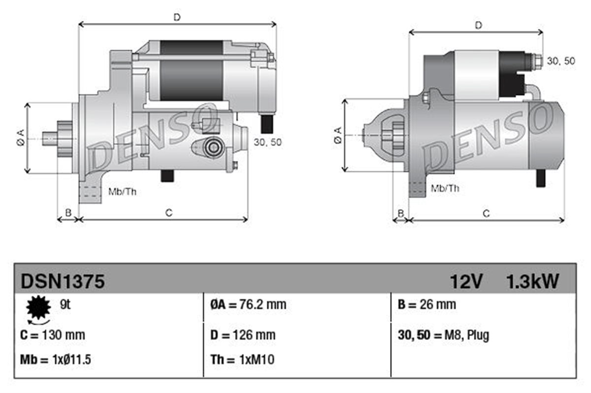 DENSO DSN1375 - Mars Motoru - Bmw E81-82-87-88