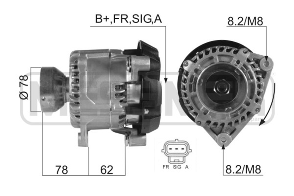 ERA 210366A - Alternatör - Ford Connect
