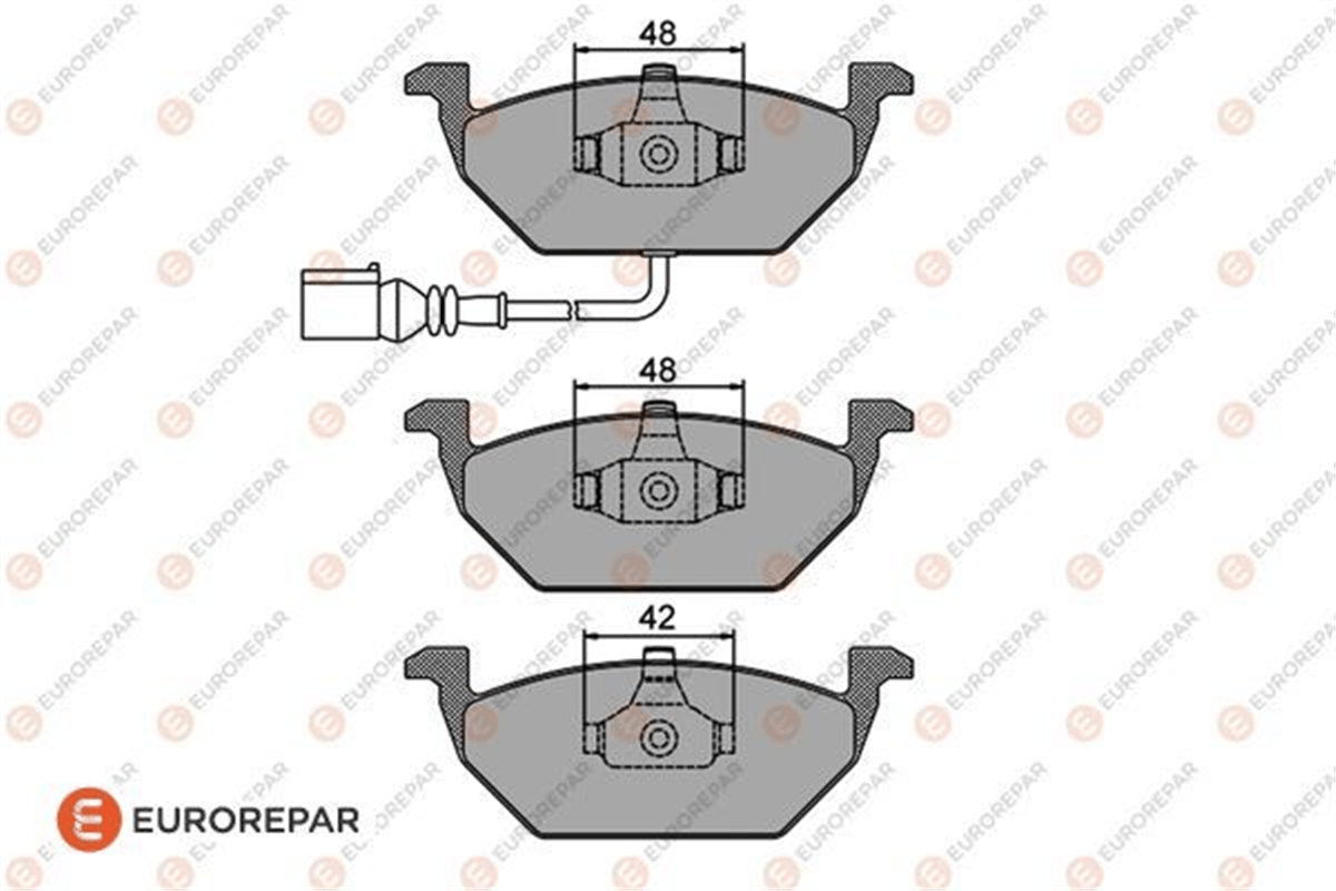 EUROREPAR 1617254080 - Fren Balatasi Ön - Vw Golf4-golf5-jetta-bora-polo-a3-leon