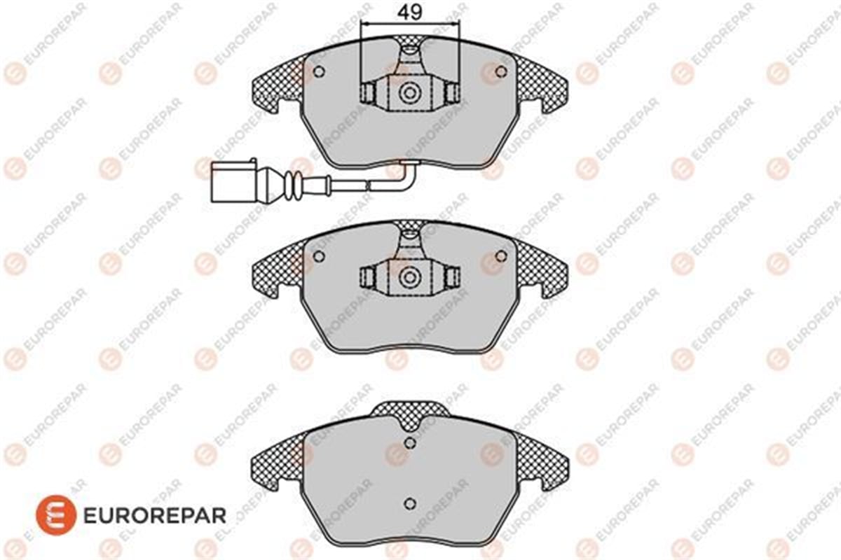 EUROREPAR 1617259080 - Fren Balatasi Ön - Vw Golf5-golf6-jetta-caddy-passat-leon