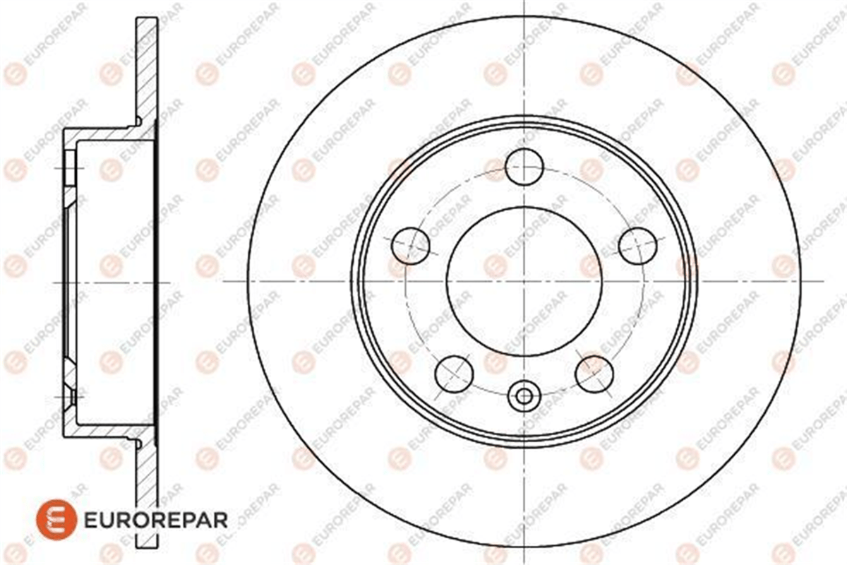 EUROREPAR 1618874180 - Fren Diski Arka - Vw Golf4-bora-a3-toledo-polo