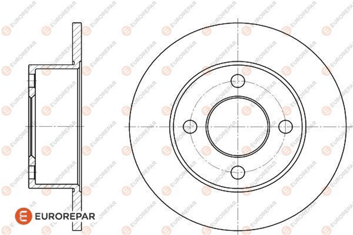 EUROREPAR 1618874580 - Fren Diski Arka - Vw A100