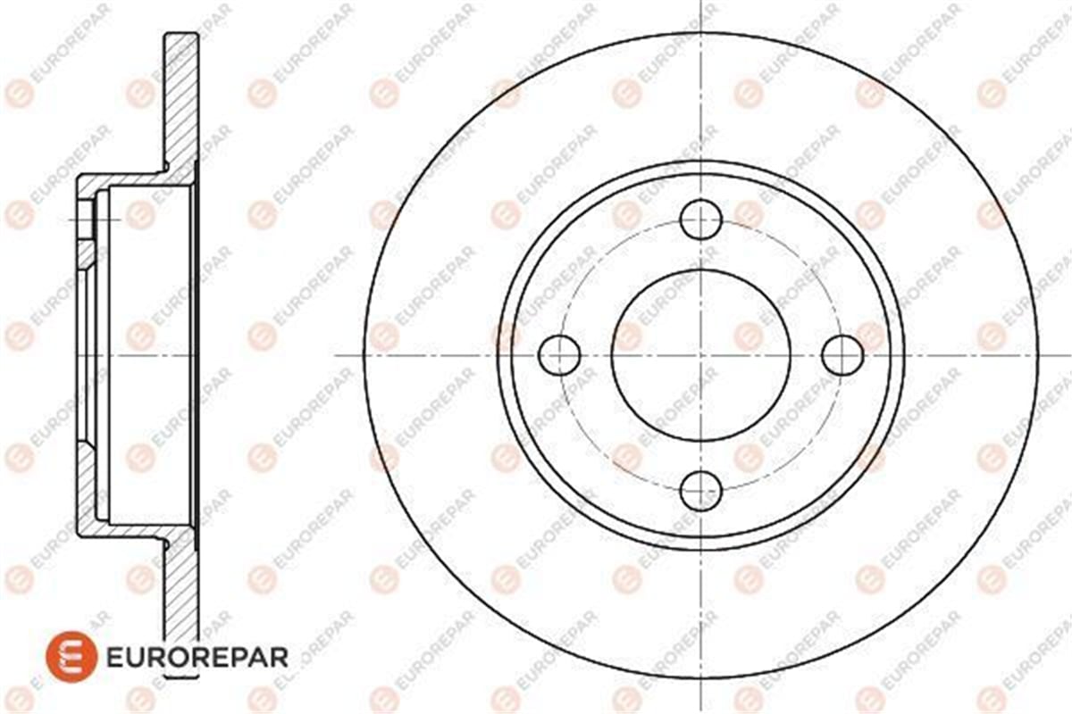 EUROREPAR 1618875680 - Fren Diski Ön - Vw A100