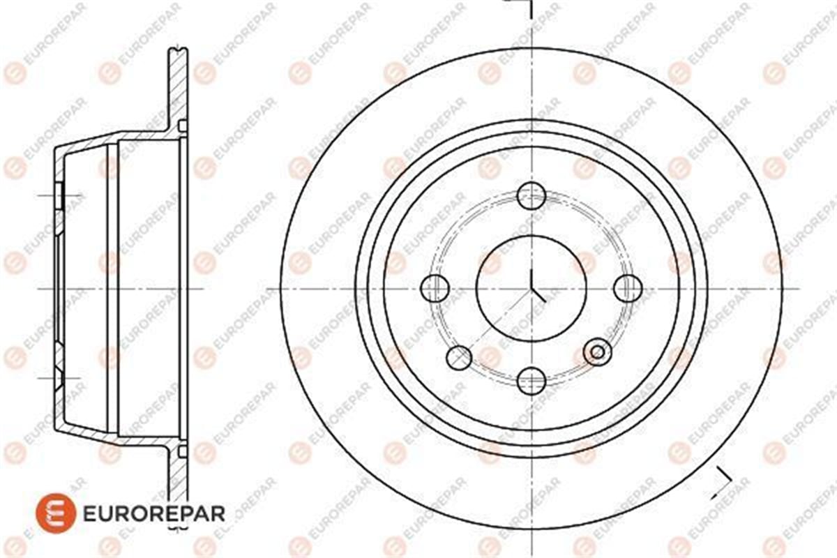 EUROREPAR 1618878680 - Fren Diski Arka - Opel Astra F Vectra A