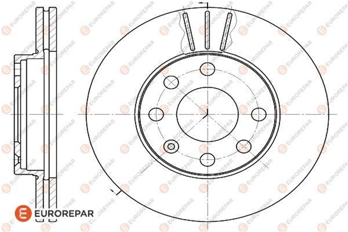 EUROREPAR 1618881380 - Disk Ayna Ön - Opel Astra F Corsa B Vectra A Kalos Aveo