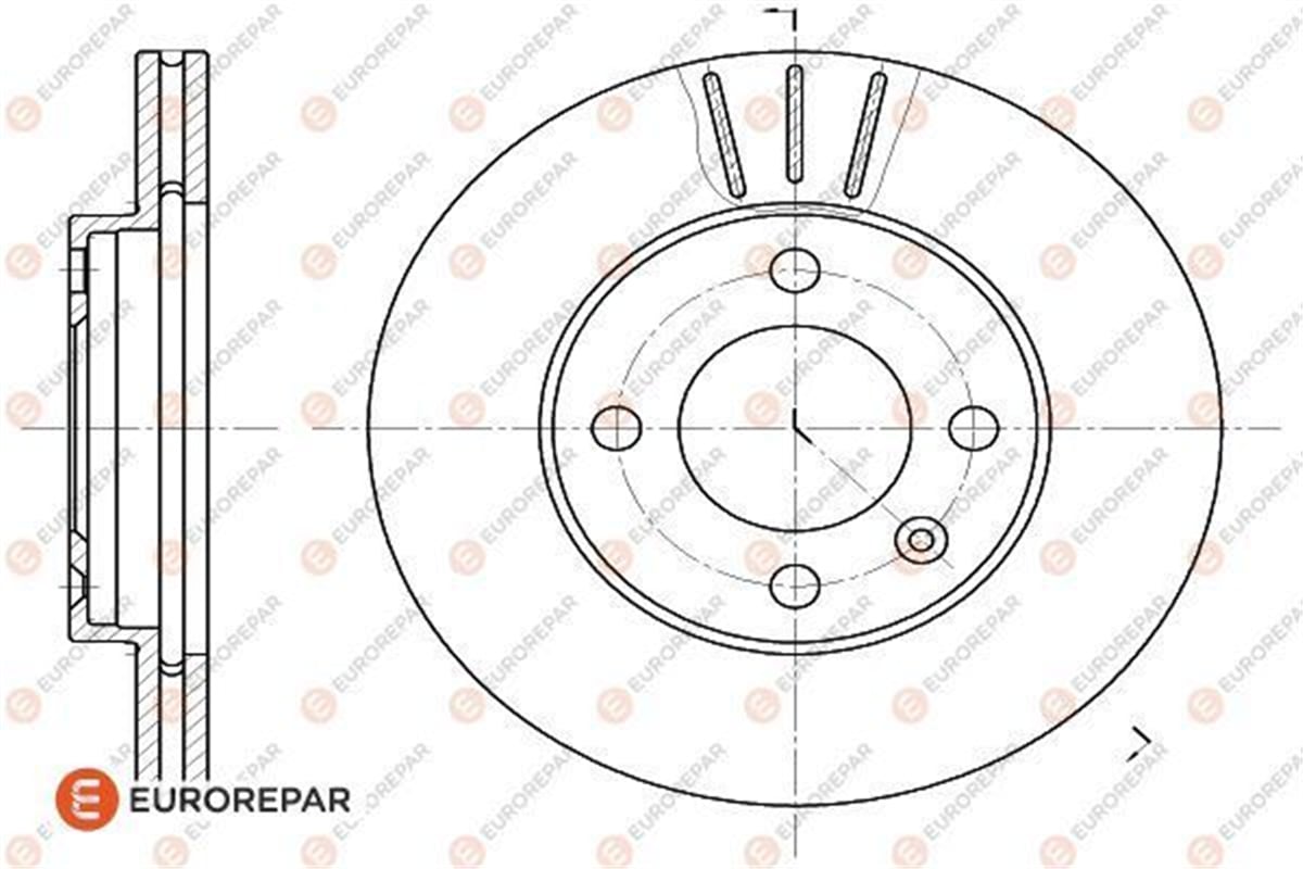 EUROREPAR 1618884580 - Fren Diski Ön - Vw Golf3-polo Classic