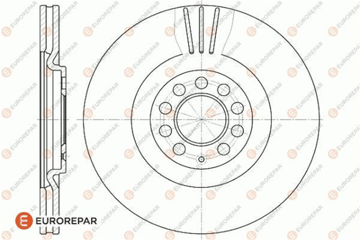 EUROREPAR 1618887180 - Fren Diski Ön - Vw Golf4-bora-a3