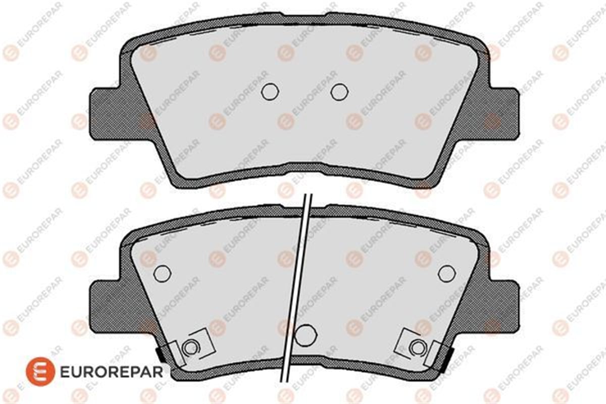 EUROREPAR 1623063980 - Fren Balatasi Arka - Kore Accent Blue/i10/i40/elantra/ioniq/tucson/rio/soul/ceed/rio/auris/corolla 2013-2017