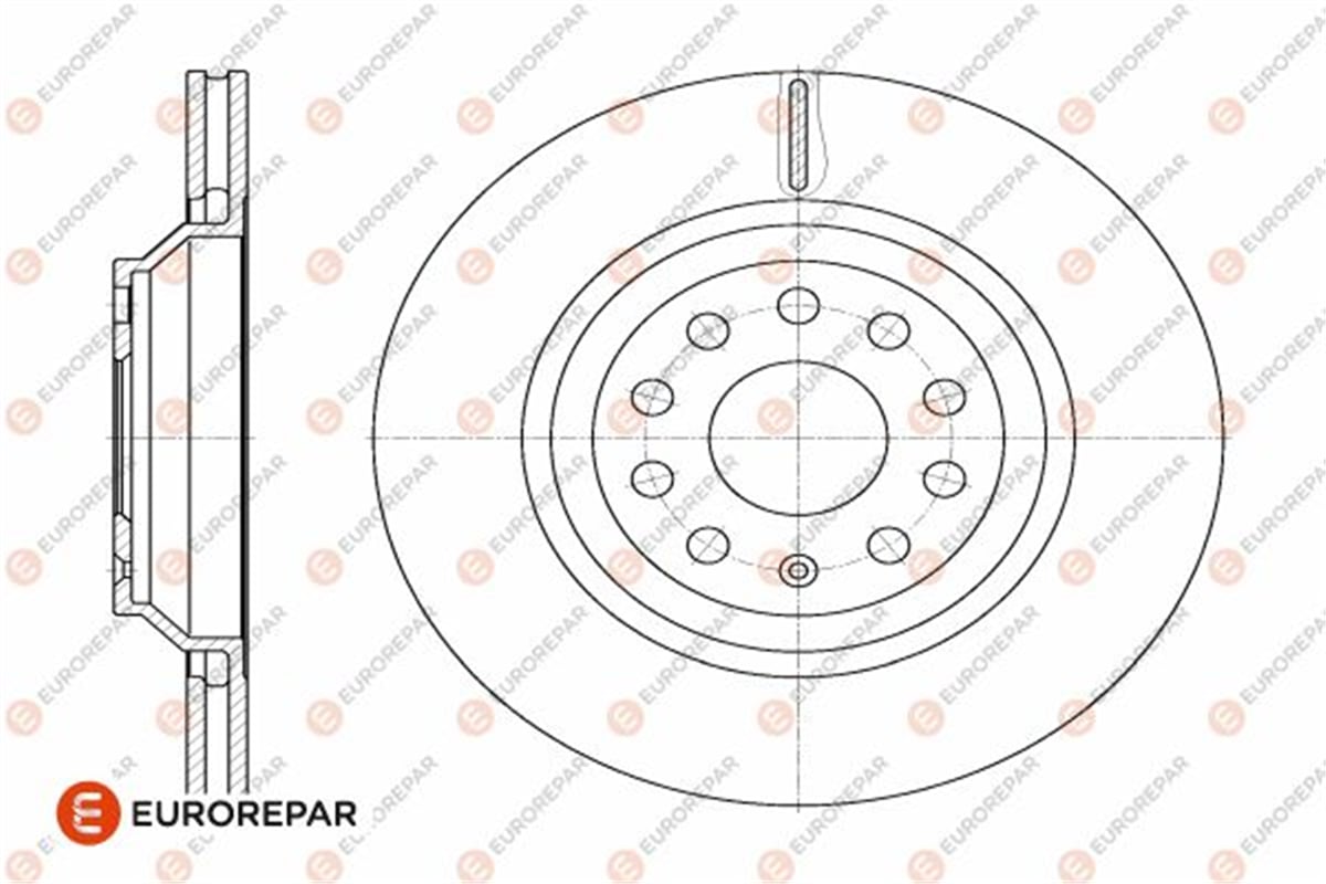EUROREPAR 1642767980 - Fren Diski Arka - Vw Passat-golf5-golf6-golf7-a3-leon