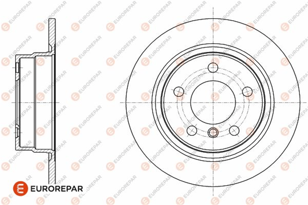 EUROREPAR 1642773680 - Fren Diski Arka - Bmw F20-f20 Lci-f21-f21 Lci-f22-f22 Lci-f23-f23 Lci