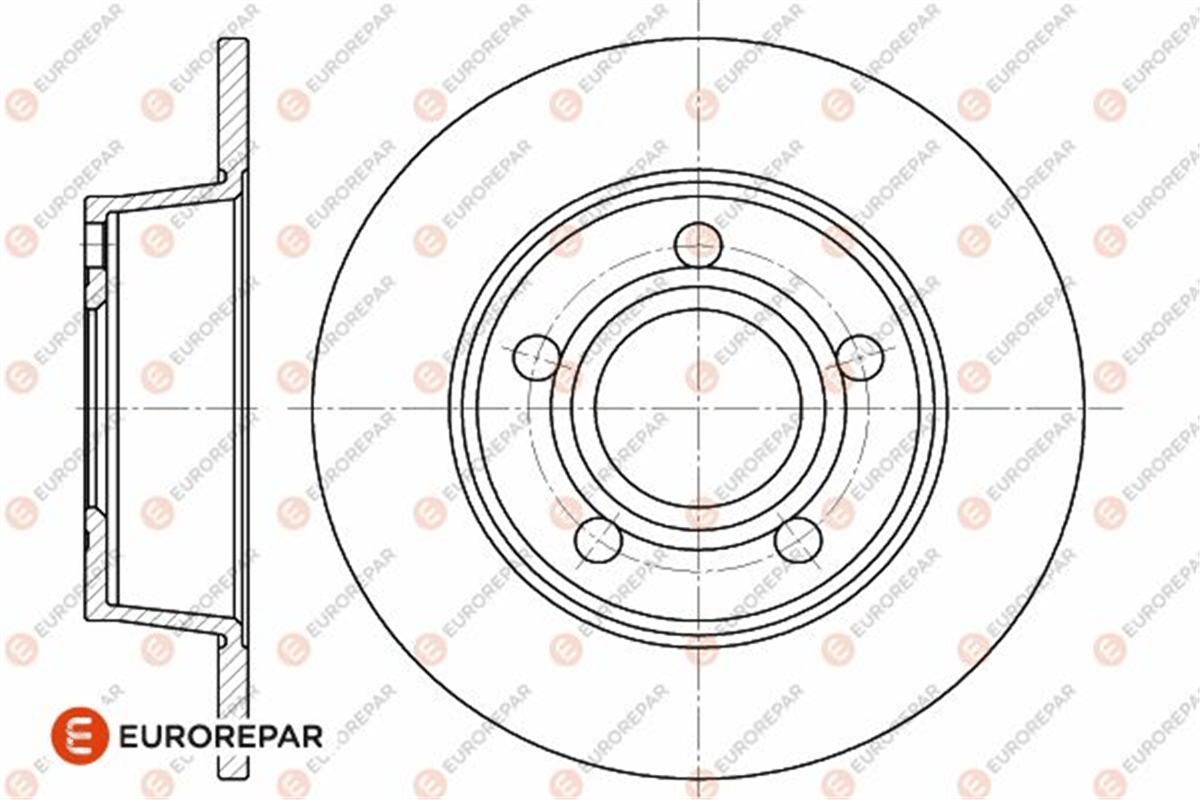 EUROREPAR 1642776080 - Fren Diski Arka - Vw A6