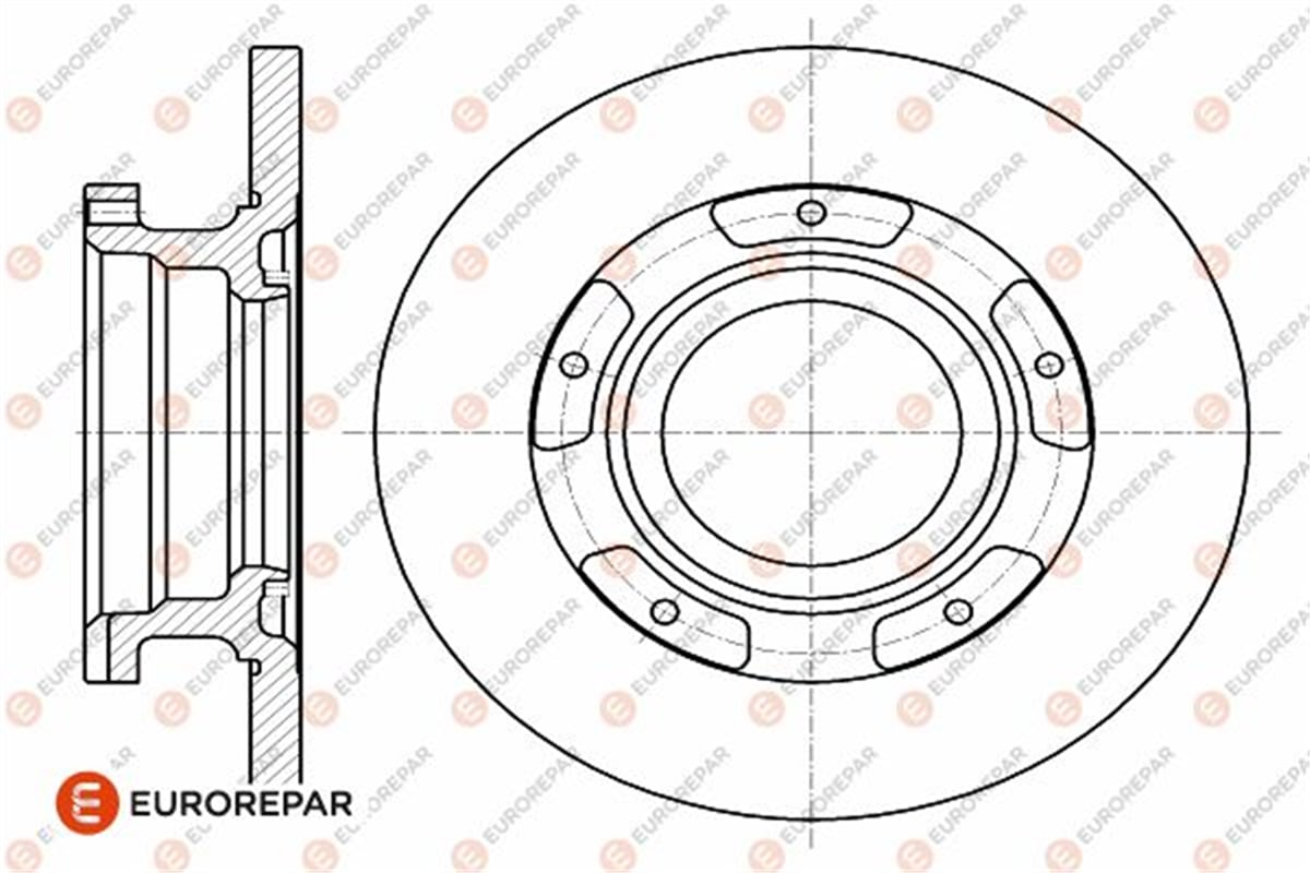 EUROREPAR 1642778880 - Fren Diski Arka - Ford Transit V-347