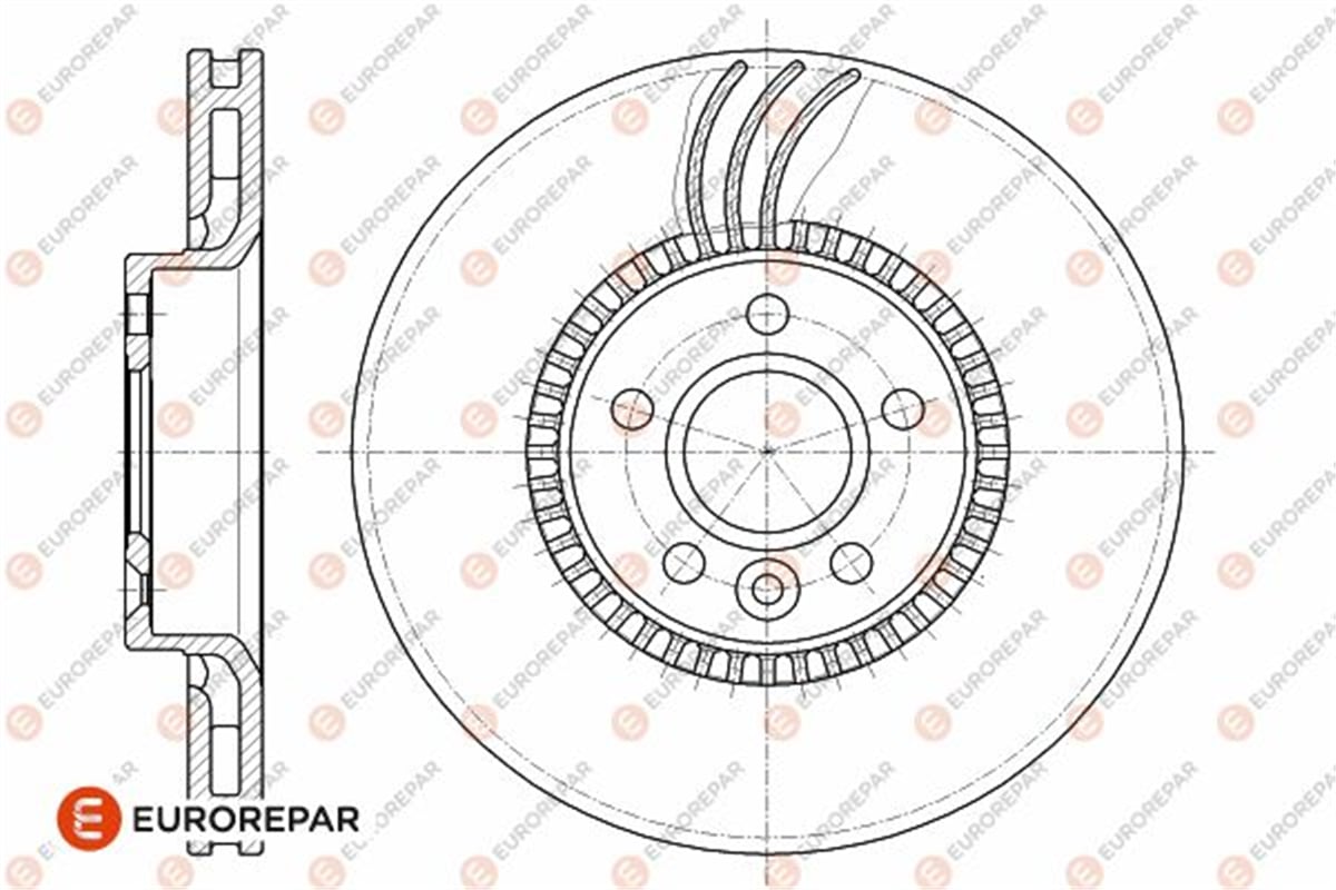 EUROREPAR 1642779680 - Fren Diski Ön - Ford Galaxy/s60/s80/v60/v70/freelander 2