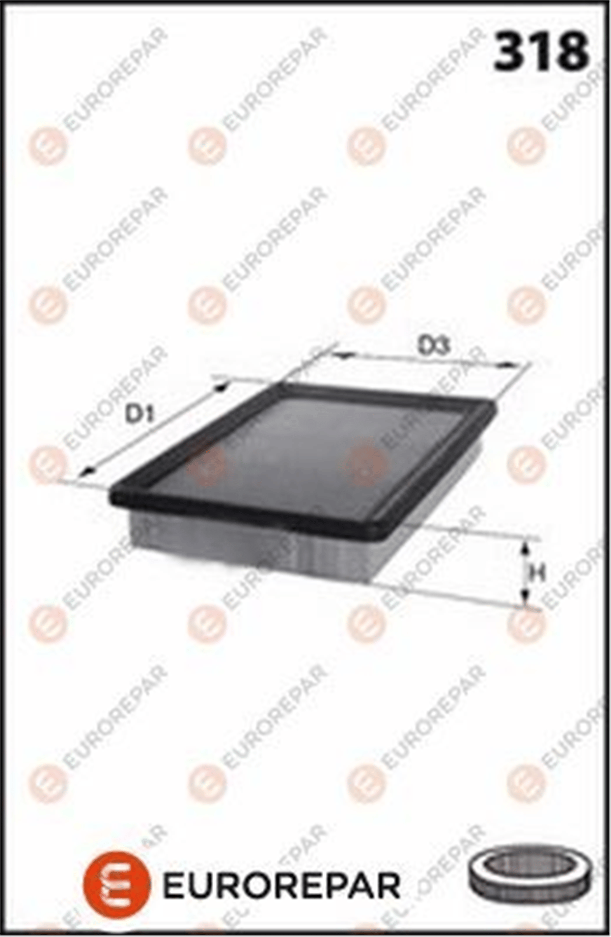 EUROREPAR 1667446880 - Hava Filtresi - Mercedes 204- 205-212-213- Glc 253- Glk 204