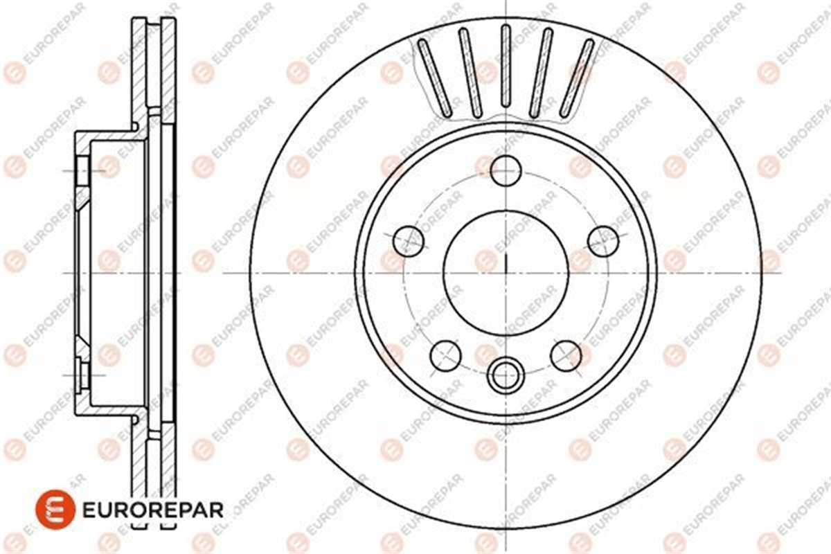 EUROREPAR 1667858680 - Fren Diski Ön - Vw T4