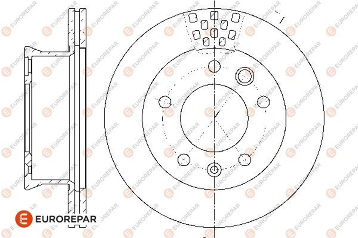 EUROREPAR 1667859480 - Fren Diski Ön - Vw Lt-sprinter