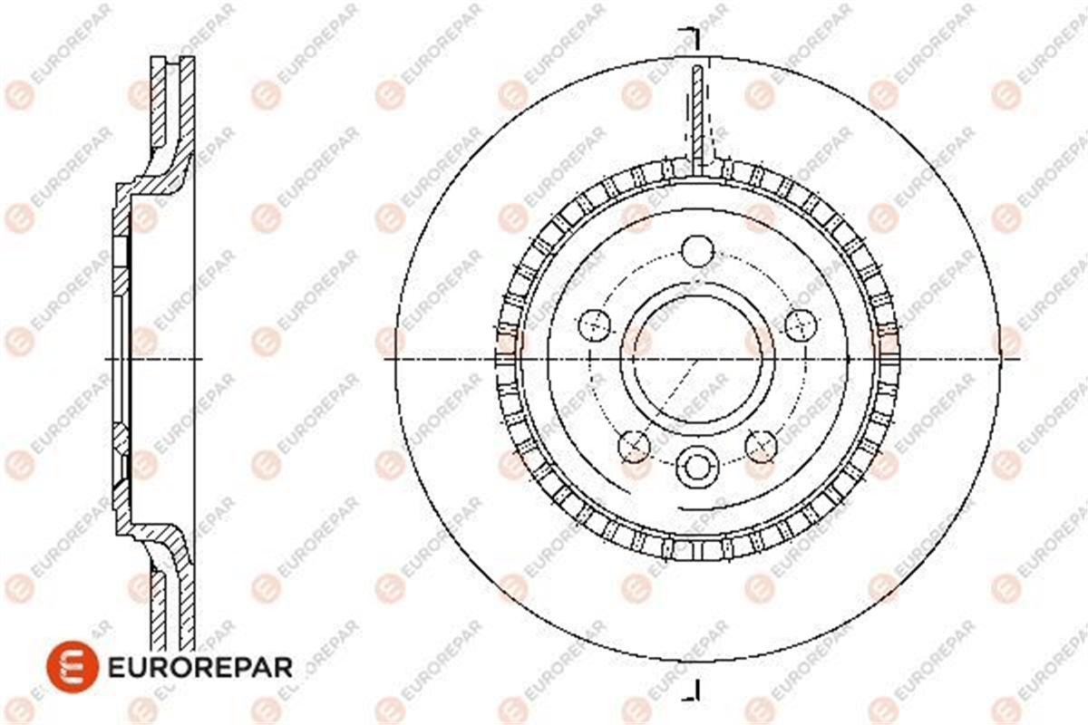 EUROREPAR 1667862380 - Fren Diski Arka - Psa Volvo S60/s80/v60/v70/xc60