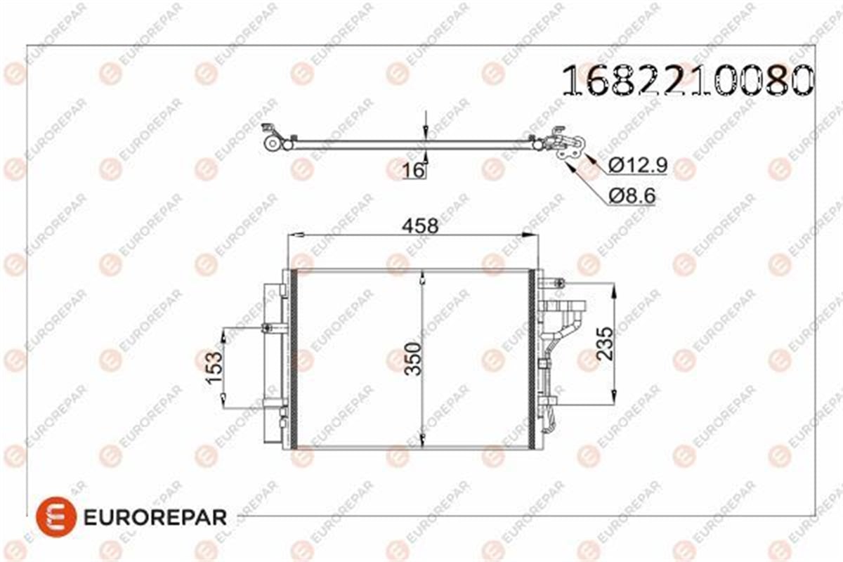 EUROREPAR 1682210080 - Klima Radyatörü - Kore Picanto Bi-fuel-lpg