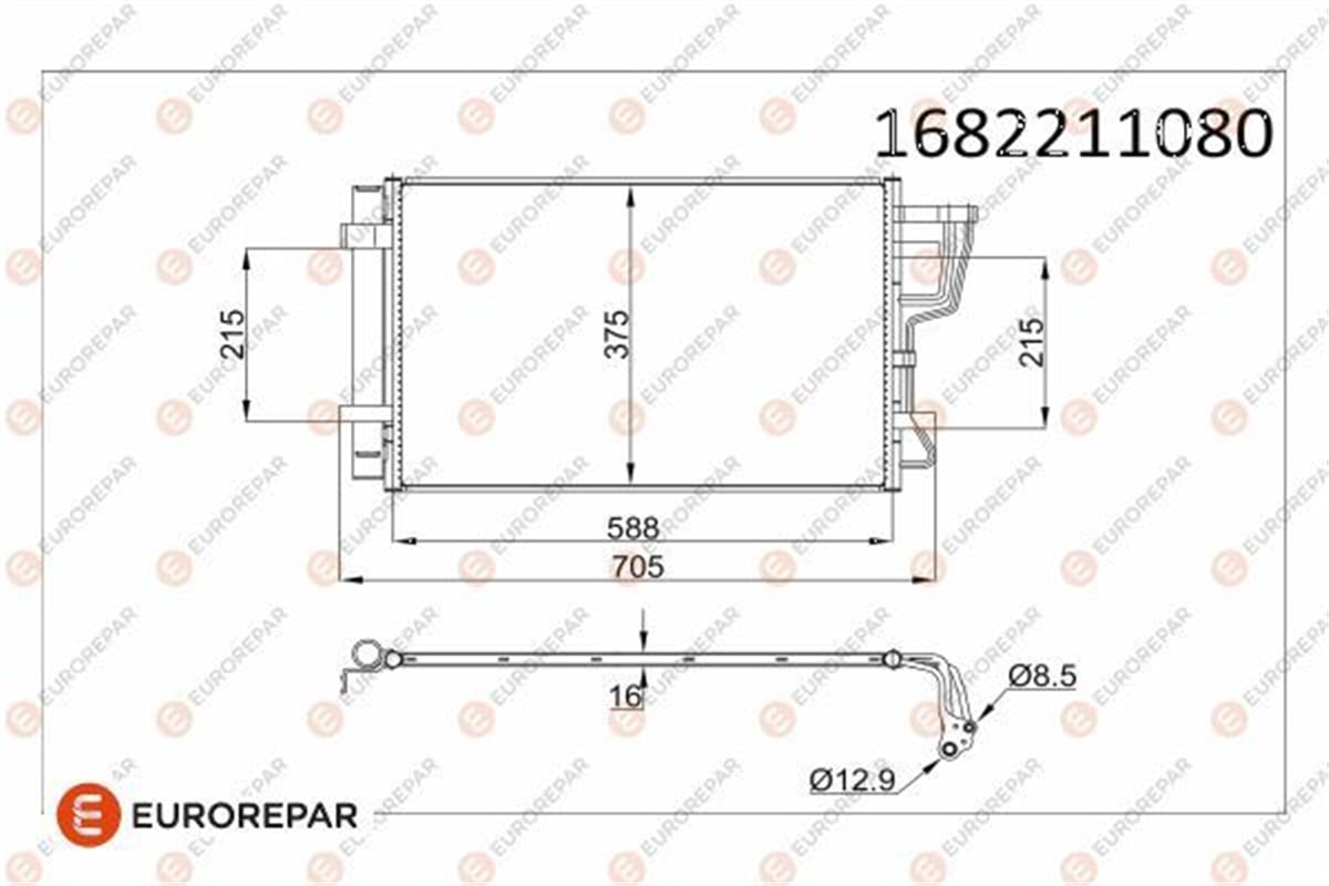 EUROREPAR 1682211080 - Radyator - Kore 