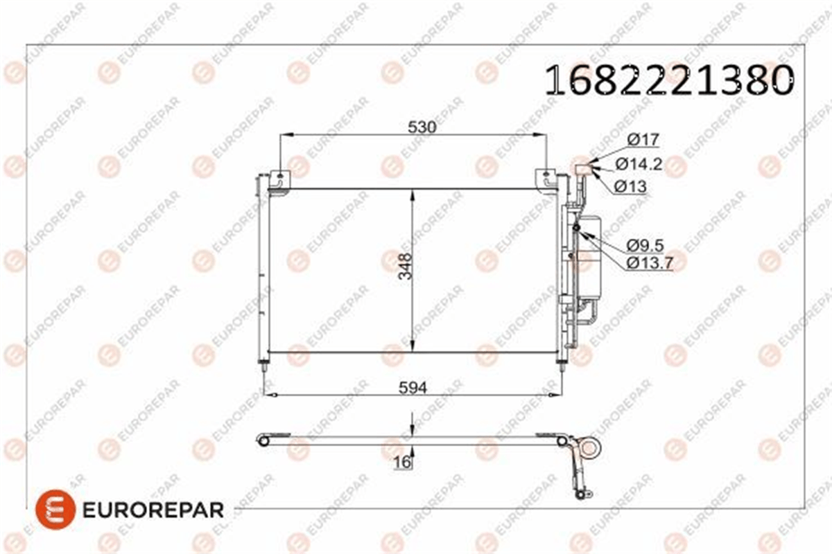 EUROREPAR 1682221380 - Radyator - Japon 