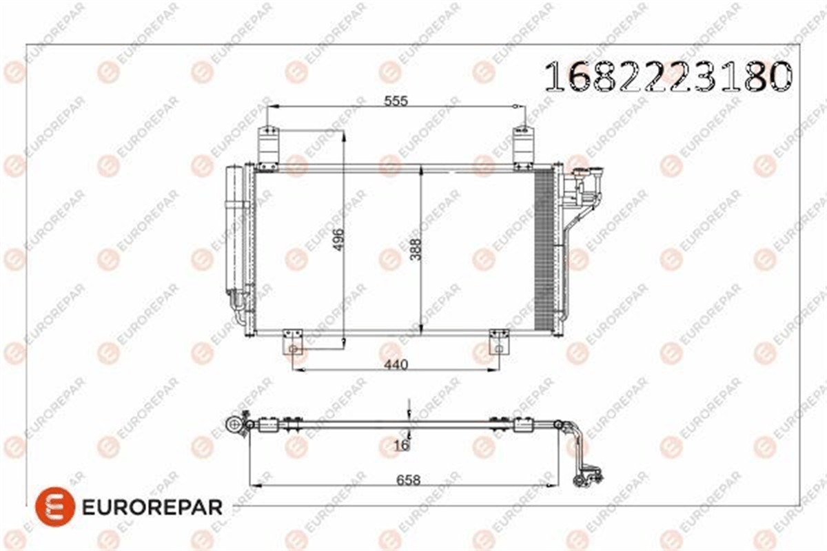 EUROREPAR 1682223180 - Radyator - Psa 