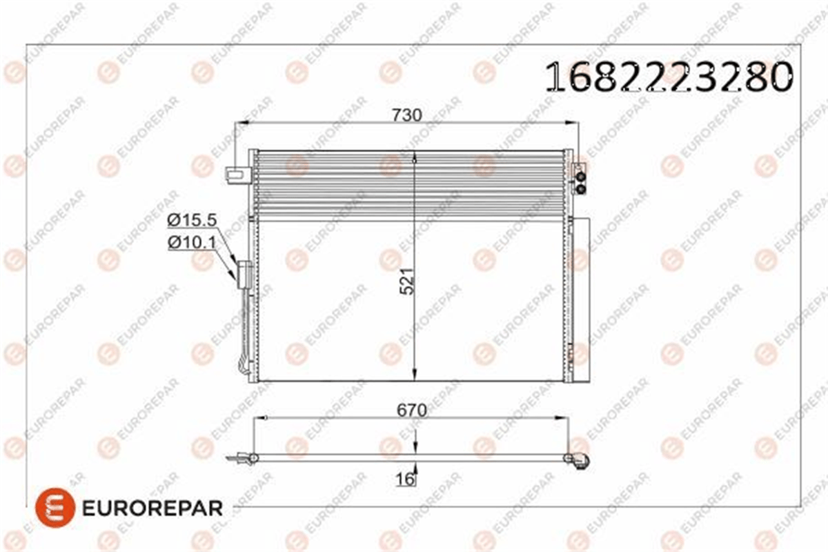 EUROREPAR 1682223280 - Radyator - Psa 
