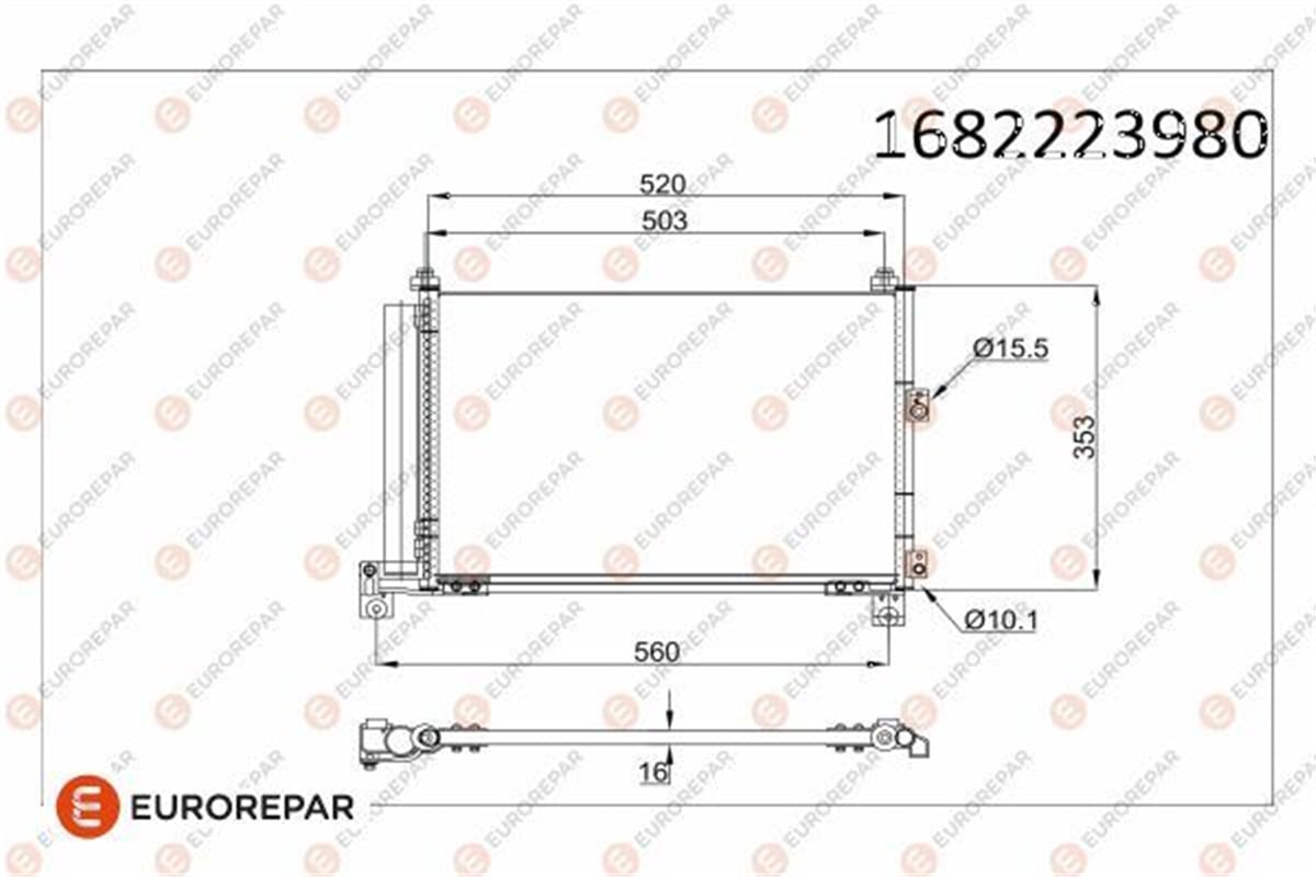EUROREPAR 1682223980 - Klima Radyatörü - Ford Ranger