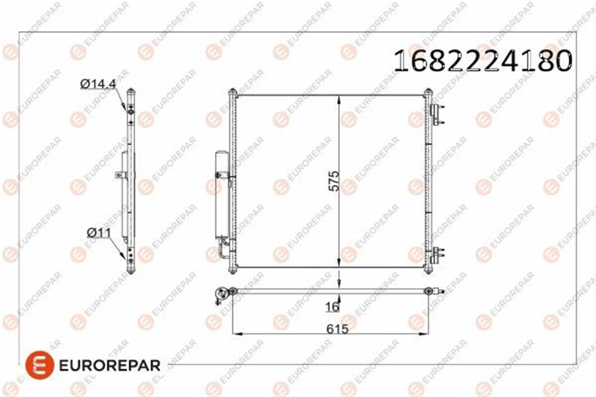 EUROREPAR 1682224180 - Radyator - Psa 