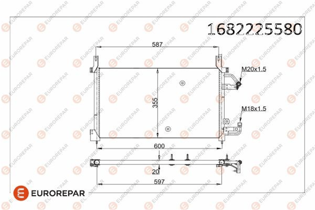 EUROREPAR 1682225580 - Radyator - Opel 