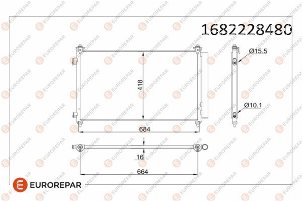 EUROREPAR 1682228480 - Radyator - Japon 