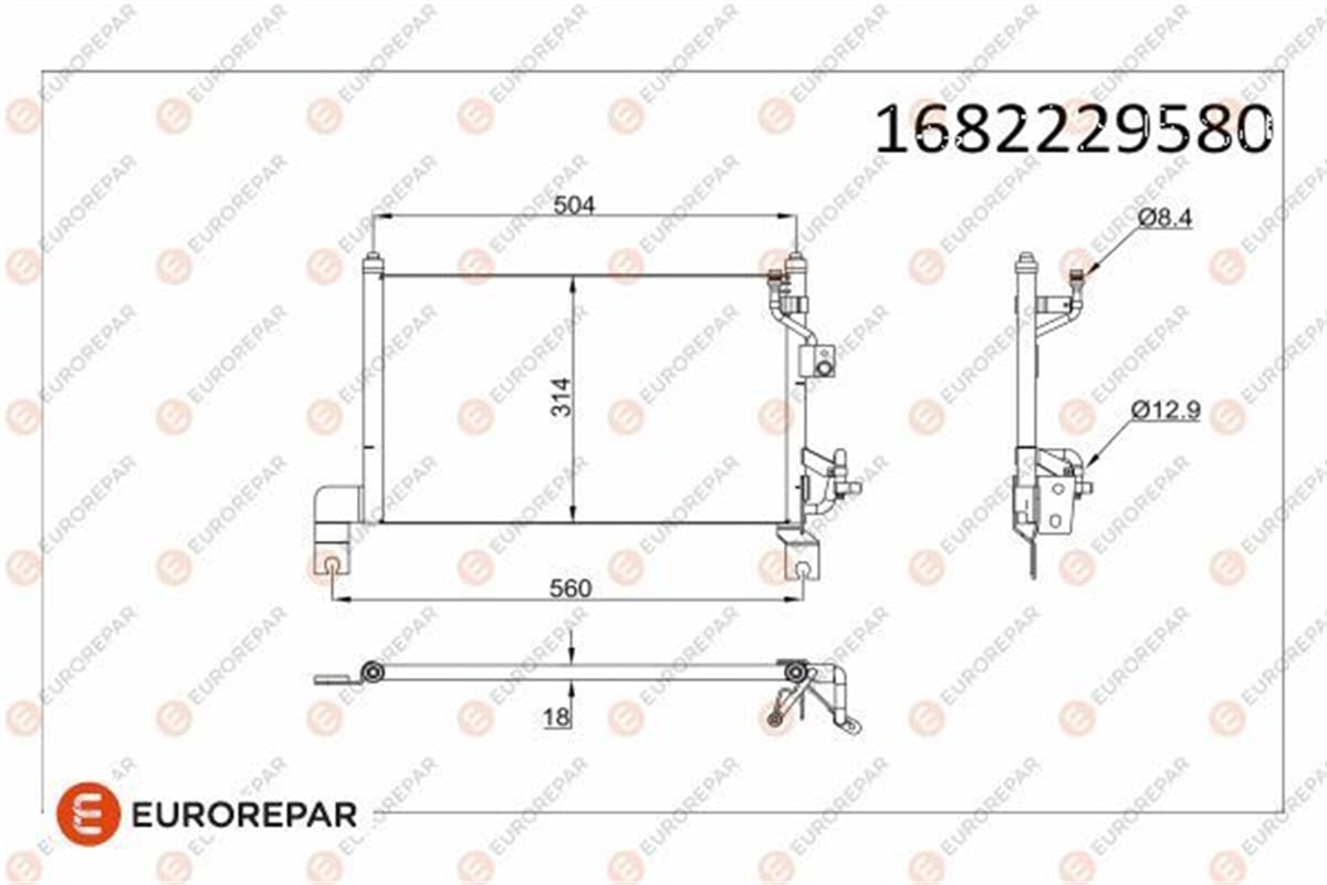 EUROREPAR 1682229580 - Klima Radyatörü - Ford Ranger