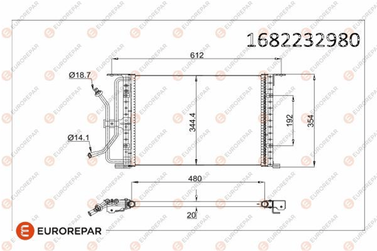 EUROREPAR 1682232980 - Klima Radyatörü - Ford Fiesta