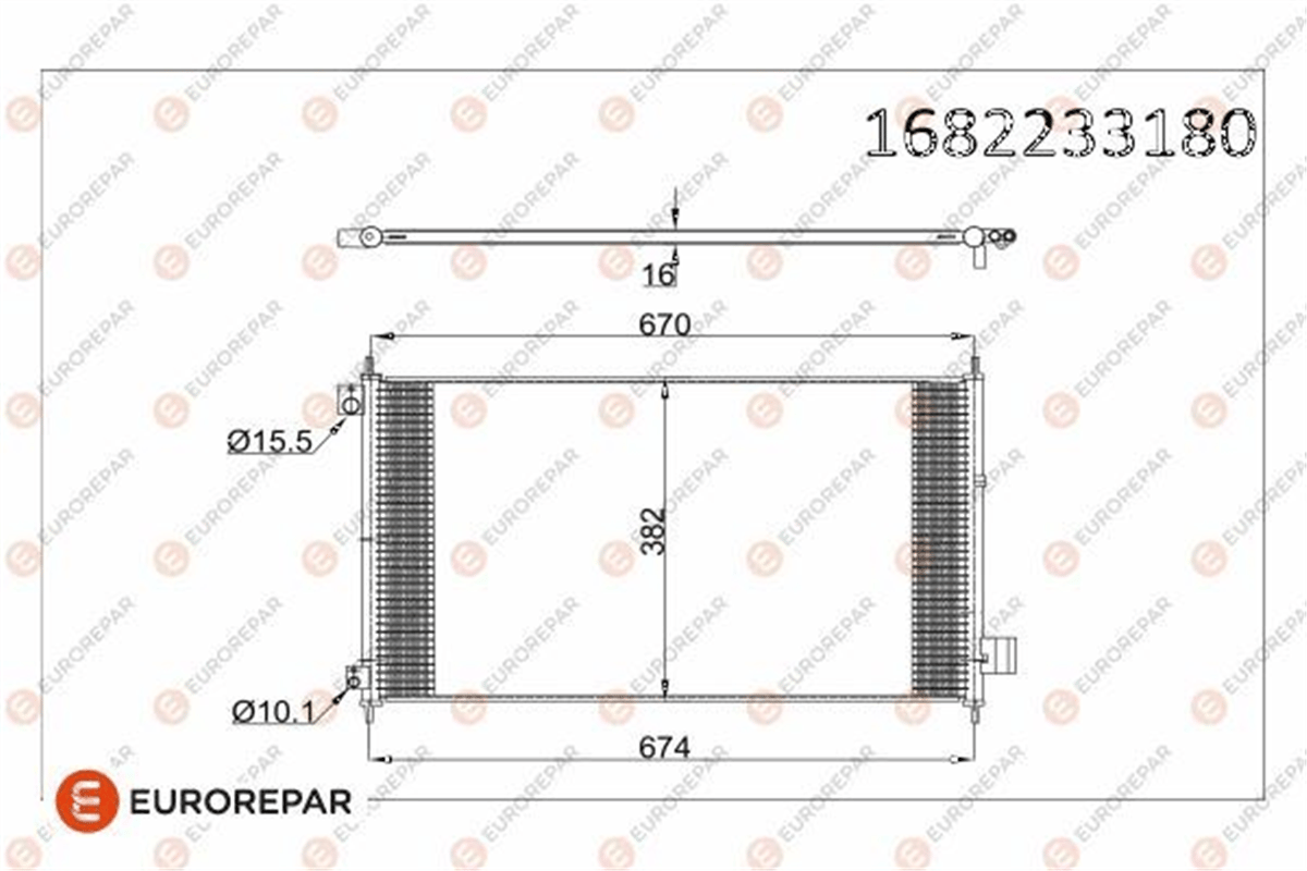 EUROREPAR 1682233180 - Radyator - Japon 