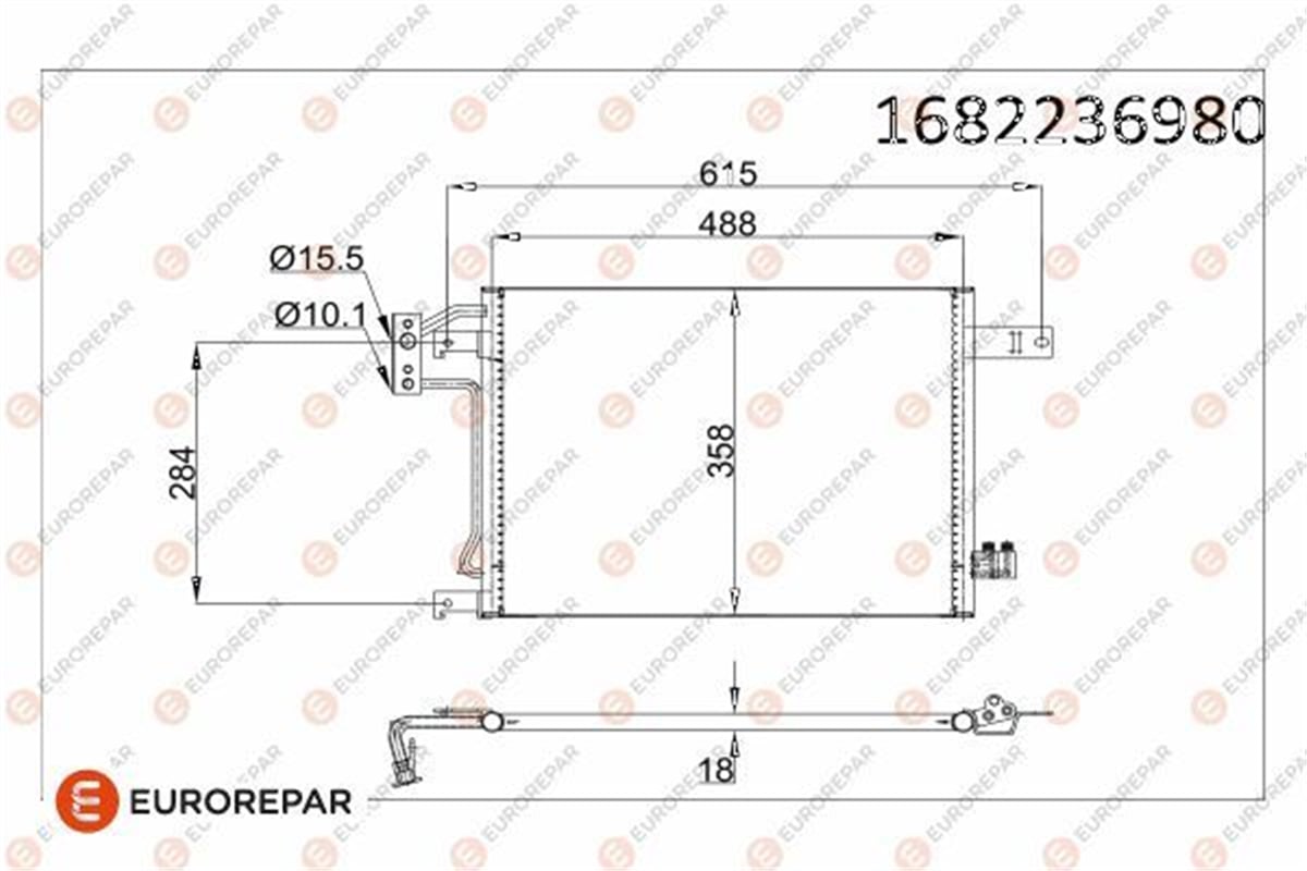 EUROREPAR 1682236980 - Radyator - Fiat 