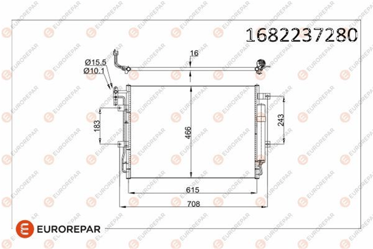 EUROREPAR 1682237280 - Klima Radyatörü - Bmw Land Rover Range Rover Discovery Iv-sport