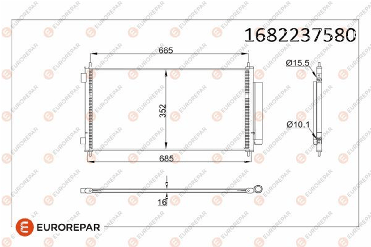 EUROREPAR 1682237580 - Radyator - Japon 
