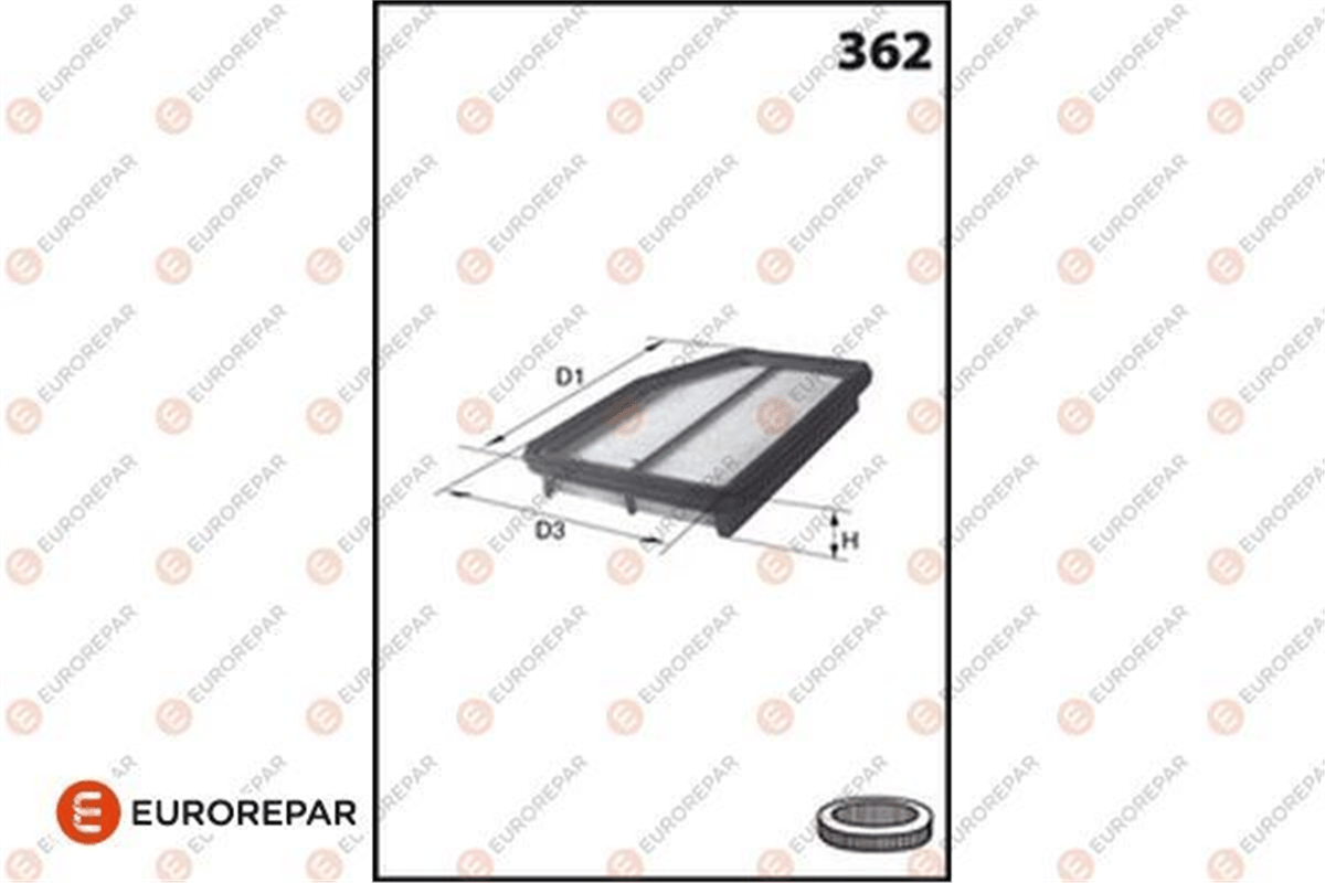 EUROREPAR 1682257680 - Hava Filtresi - Japon Civic (ed) : Crx (ed) 1.6 88-91
