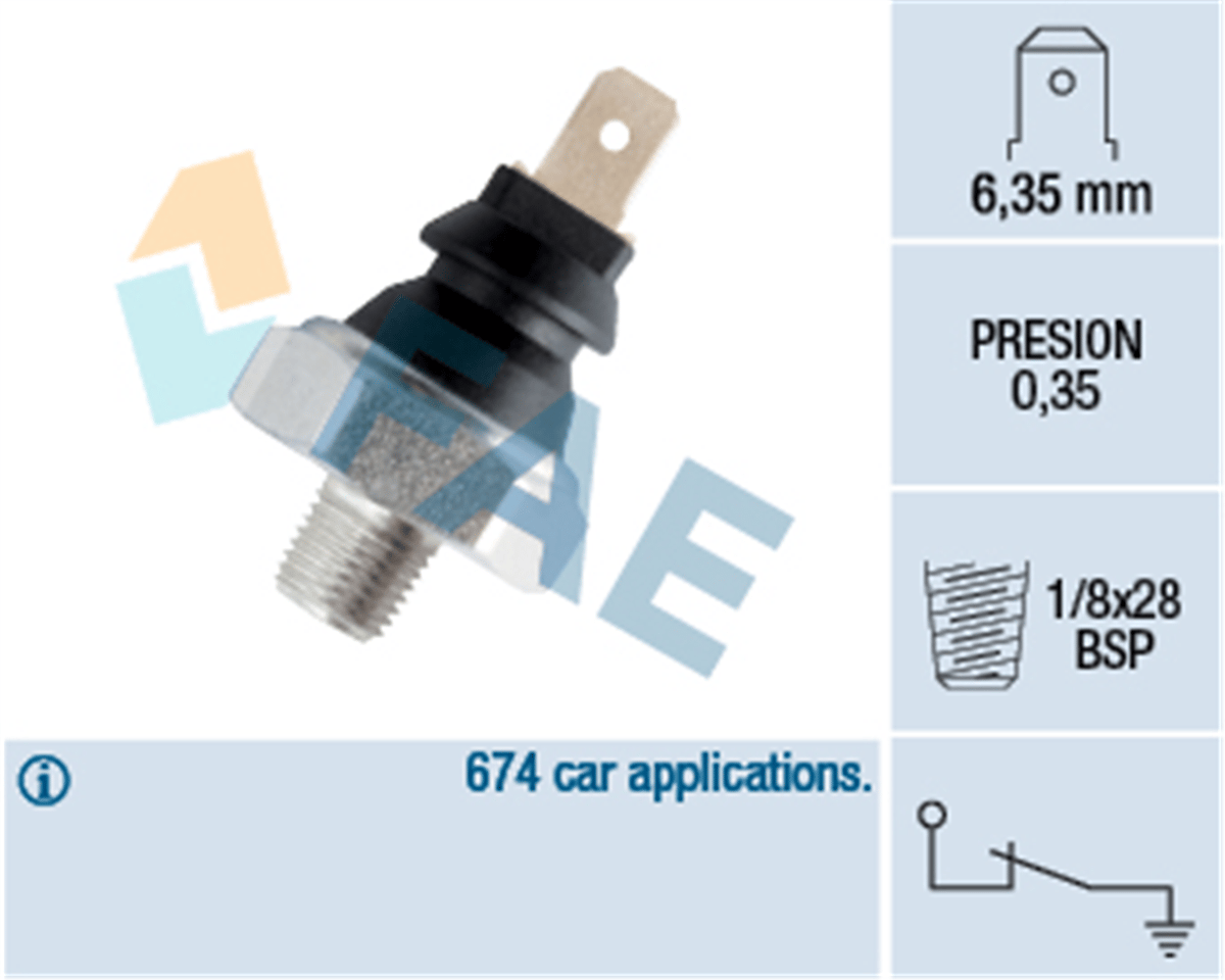 FAE 11610 - Yag Basinç Müsürü - Kore H100 Min/h100 Kmy/accent/h-1/i30/atoz