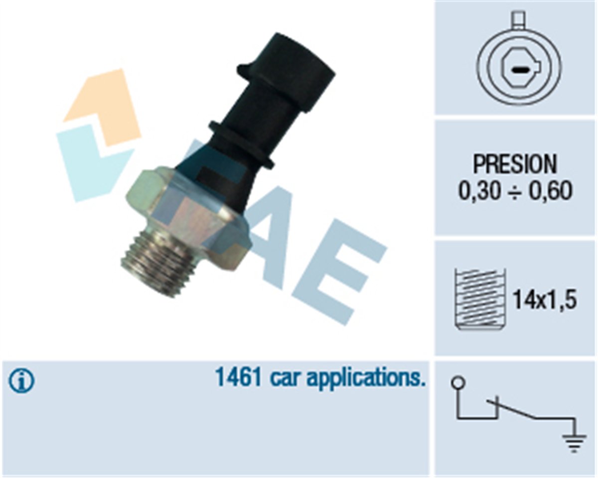 FAE 12430 - Yag Basinç Müsürü - Opel Astra F-g-h Corsa B-c Vectra A-b-c Kalos Aveo Lacetti Captiva
