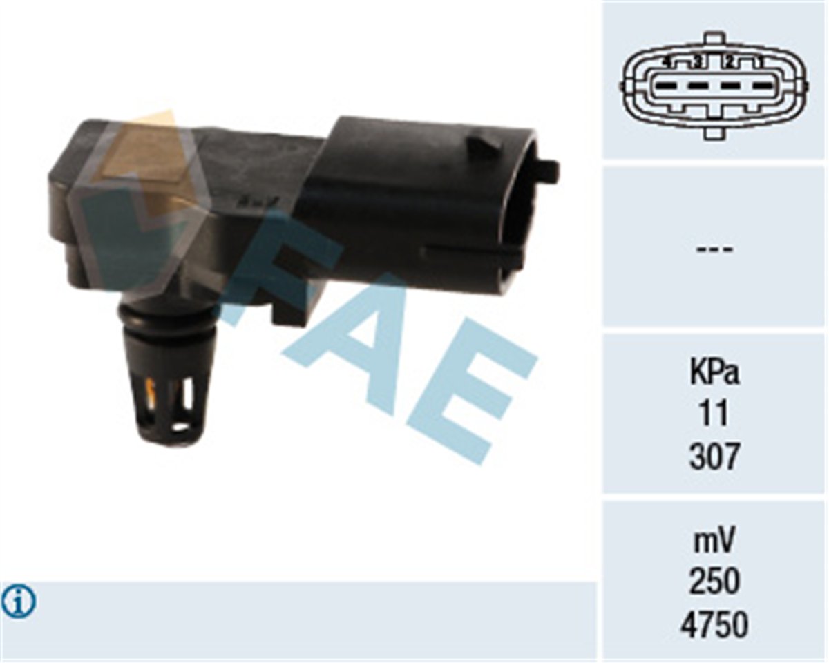 FAE 15036 - Map Sensörü - Opel Astra G-h Corsa D Frontera B Vectra C Zafira B Ranger 06-12