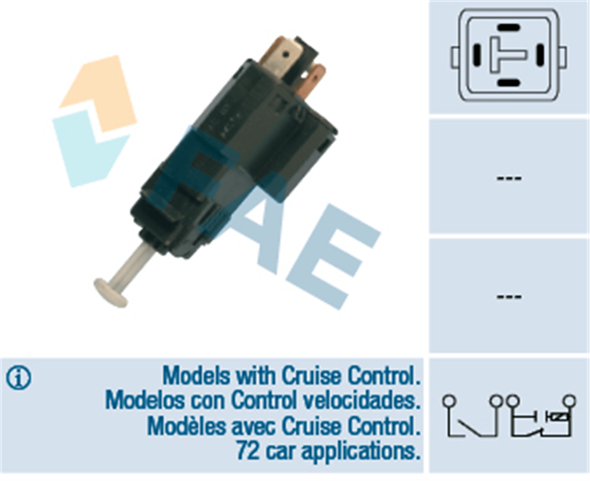 FAE 24517 - Fren Pedal Müsürü - Opel Corsa C Omega B