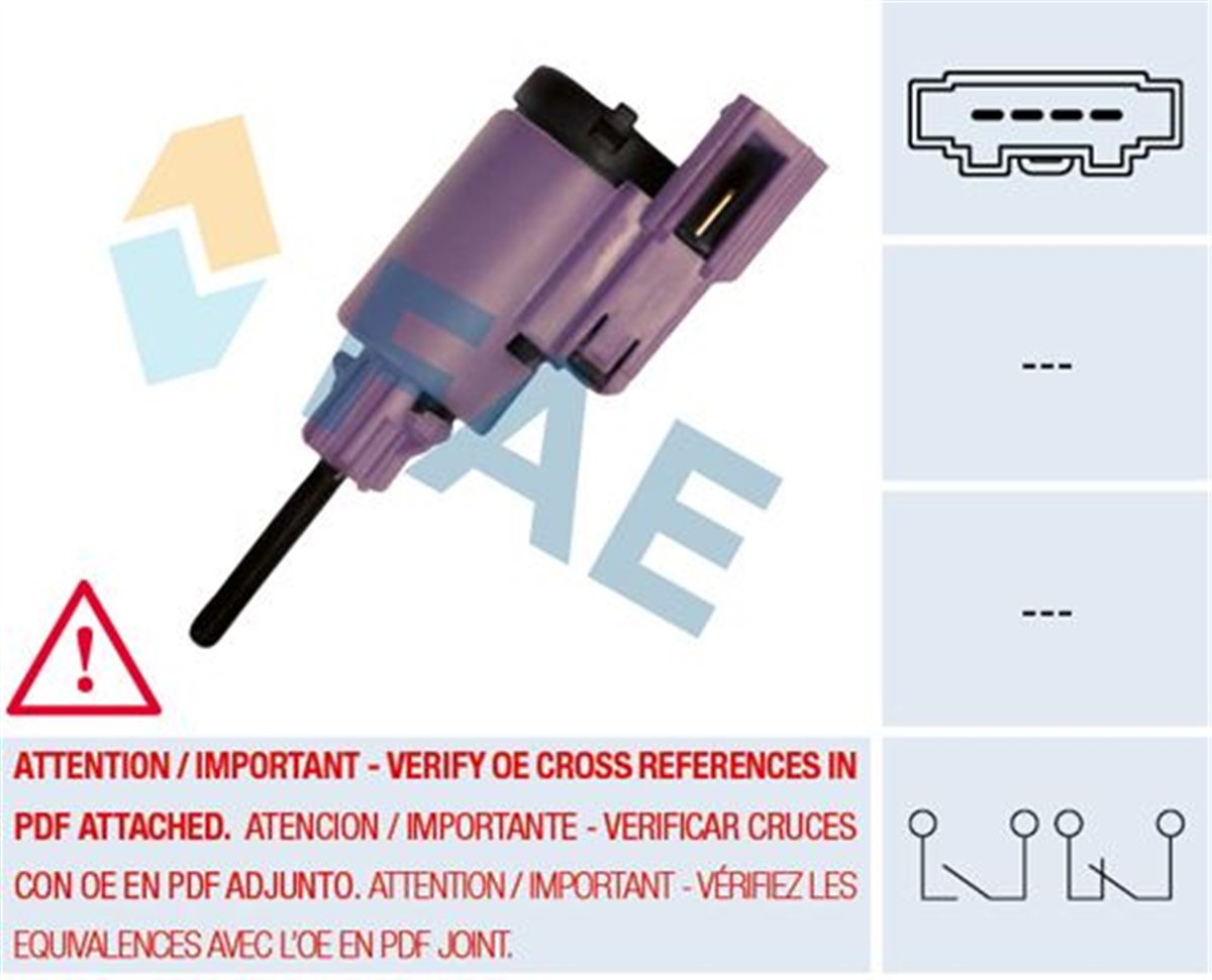 FAE 24760 - Fren Pedal Müsürü - Vw Bora-golf4-t5-octavia-a3-leon