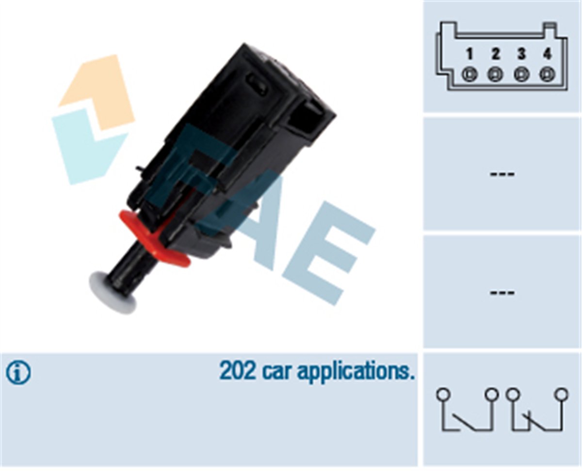 FAE 24795 - Fren Pedal Müsürü - Opel Astra H Corsa D Corsa E Vectra C Zafira B Adam