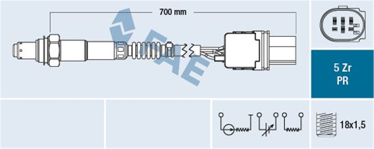 FAE 75122 - Oksijen Sensörü - Ford Focus/fiesta