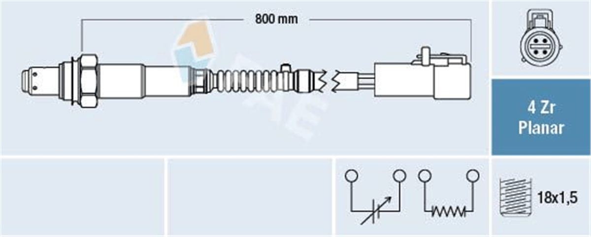 FAE 77263 - Oksijen Sensörü - Ford Focus Ii Iii C-max Volvo C30 S40 S80 I