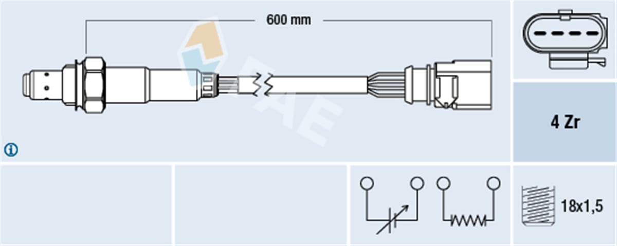 FAE 77510 - Oksijen Sensörü - Vw Golf7-jetta-polo-a3-leon