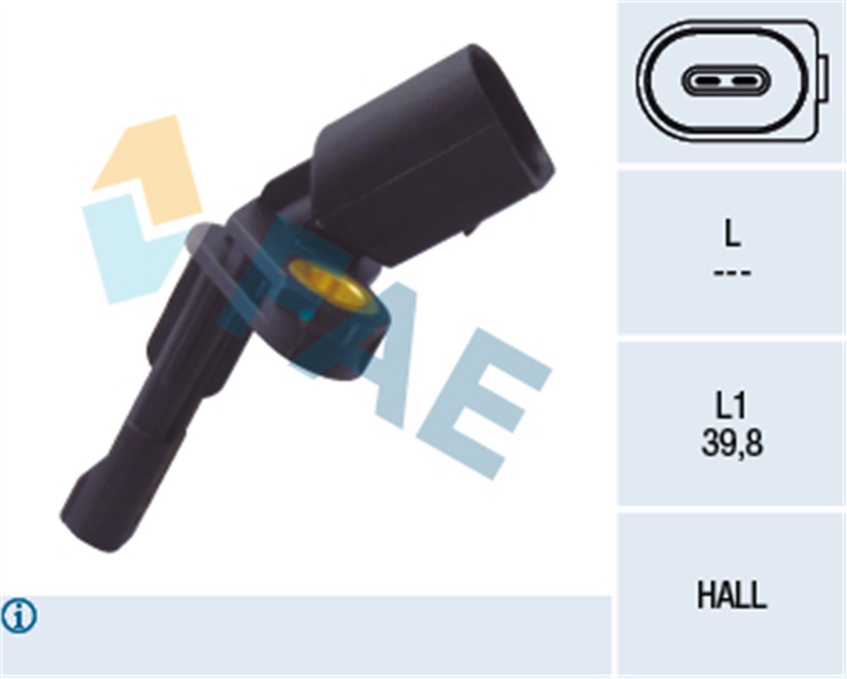 FAE 78101 - Abs Sensörü Arka Sag - Vw Golf5-golf6-jetta-a3