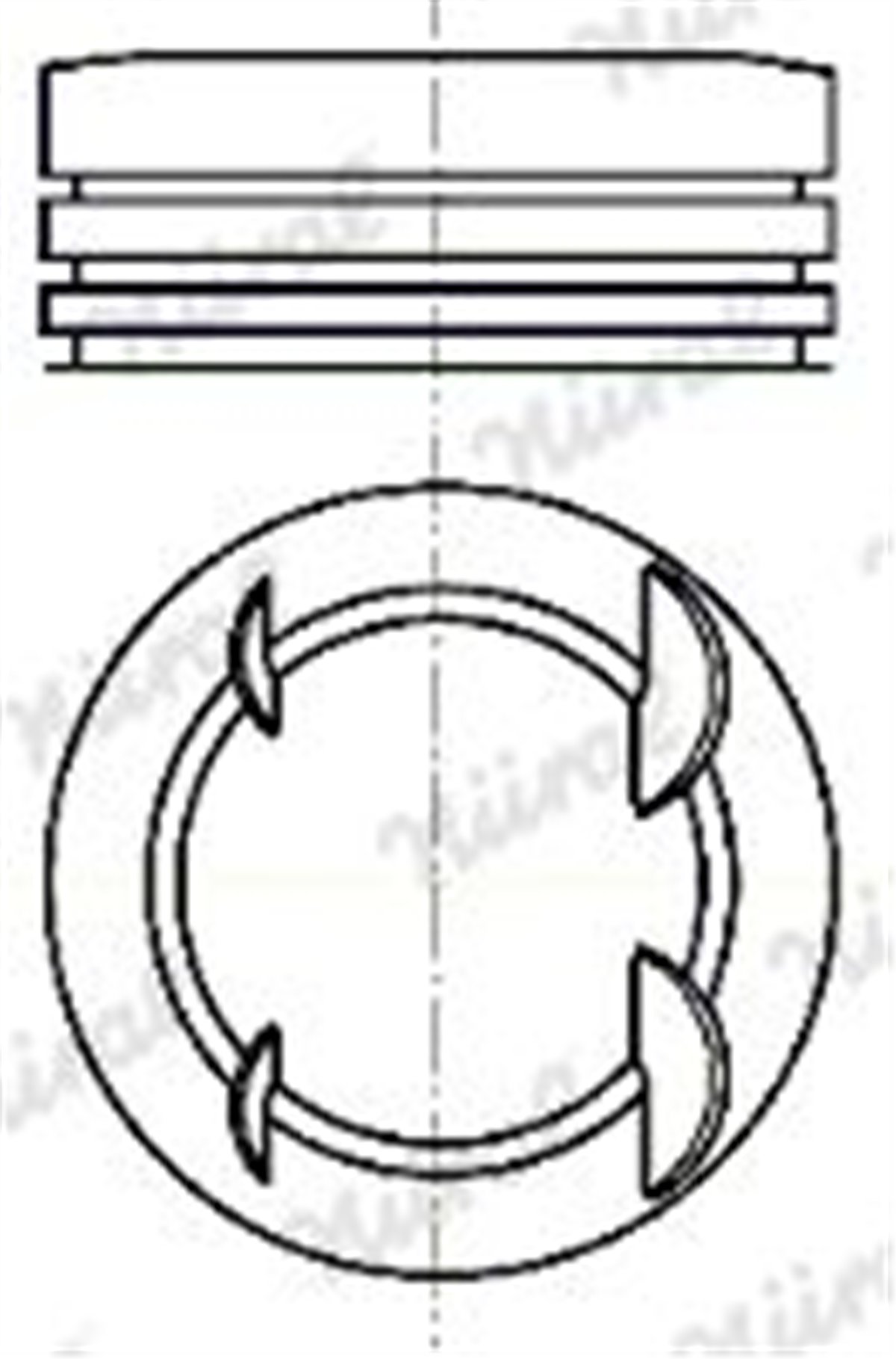 FEDERAL 010 - Piston+segman - Fiat Alfa : 145 146