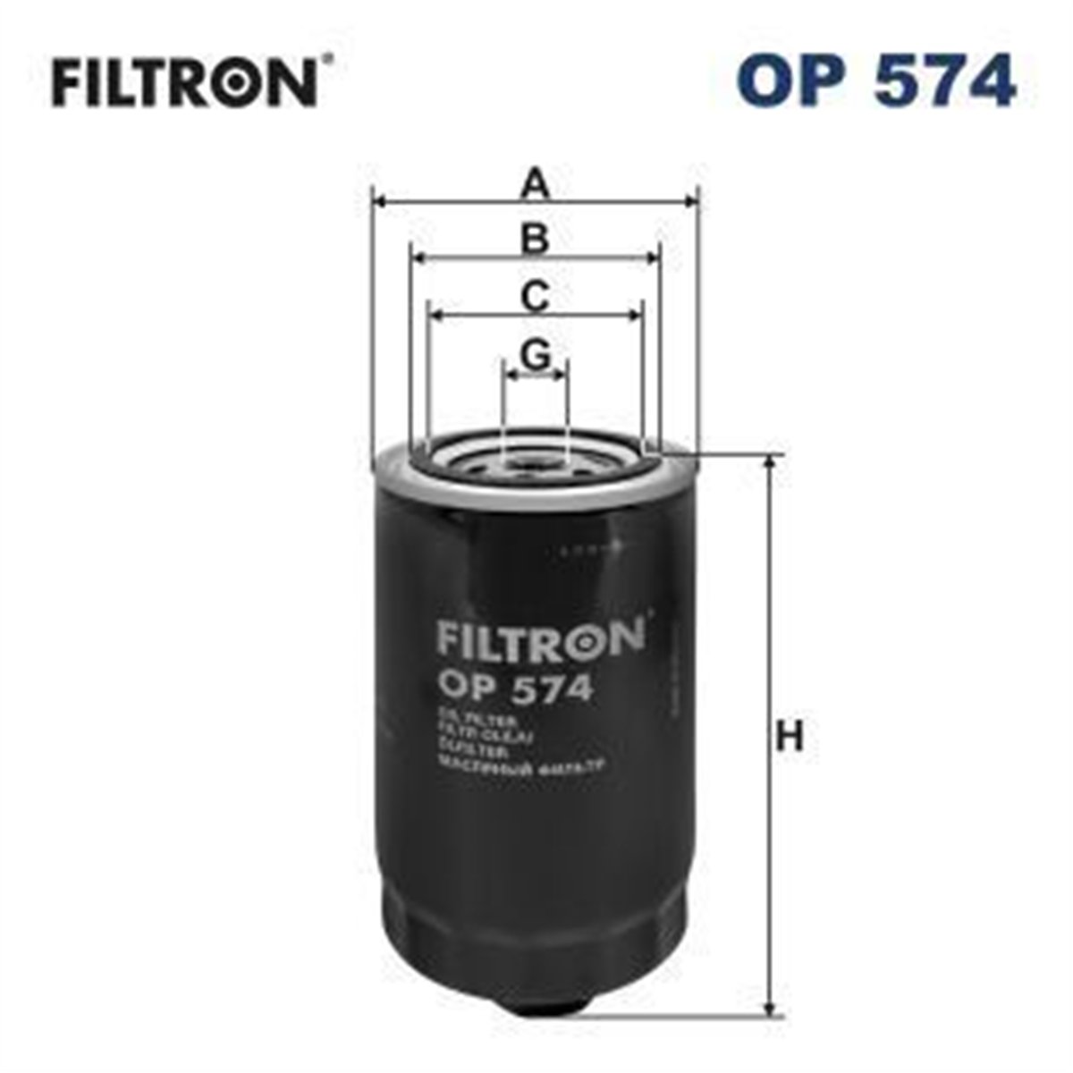 FILTRON 574 - Yag Filtresi - Vw T4